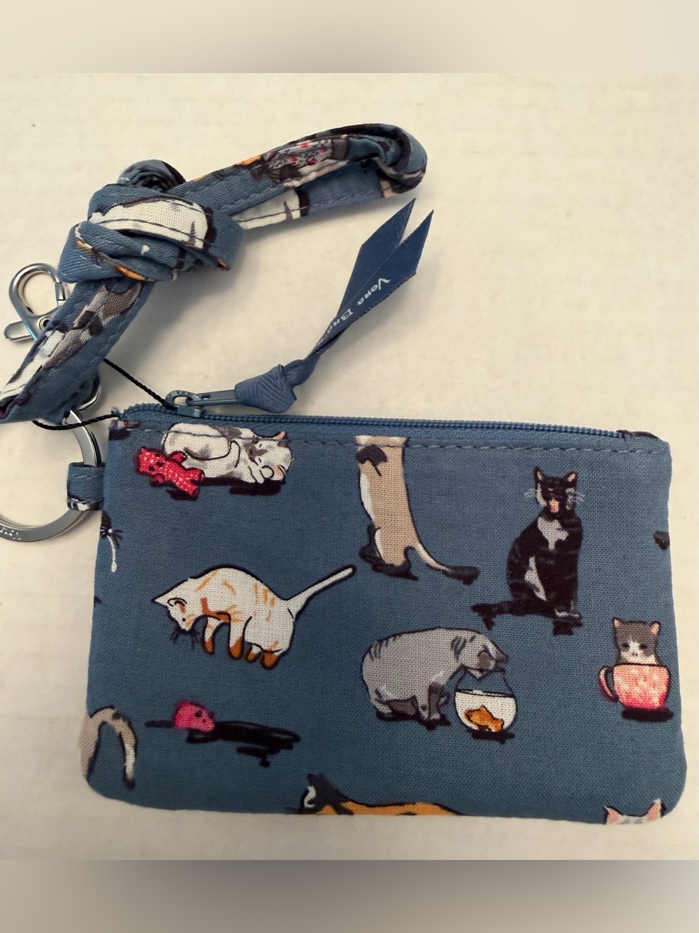Vera Bradley Lanyard and Zip ID in Cat’s Meow Pattern NWT